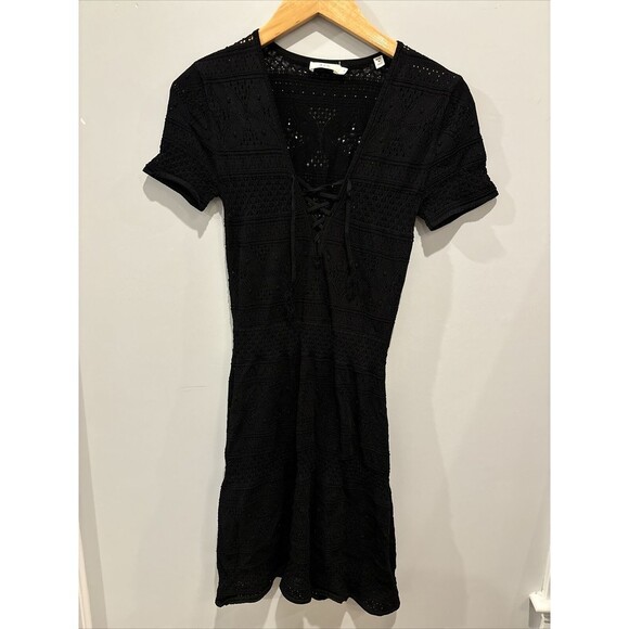 A.L.C. Dresses & Skirts - ALC black Sheer Knit Dress Size S